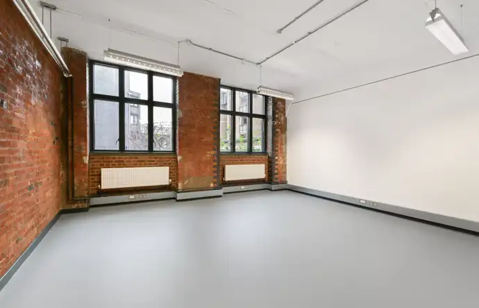 Office space to rent at Pill Box, 115 Coventry Road, Bethnal Green, London, unit PB.G06, 363 sq ft (34 sq m).