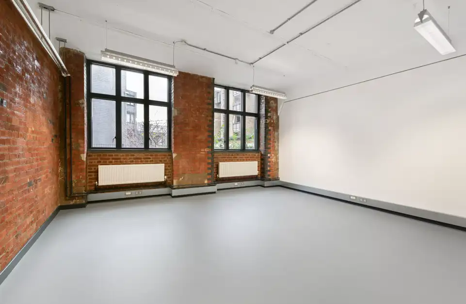 Office space to rent at Pill Box, 115 Coventry Road, Bethnal Green, London, unit PB.G06, 363 sq ft (34 sq m).